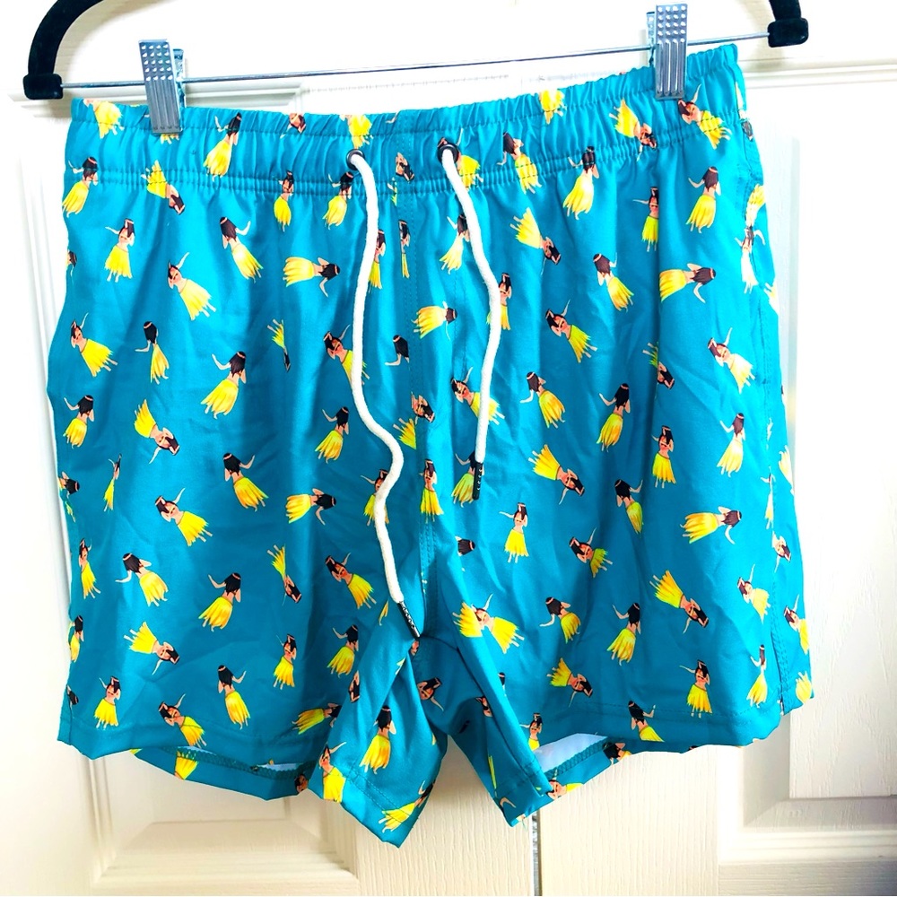 NWT Two Left Feet | Hula Girl Swim Trunks